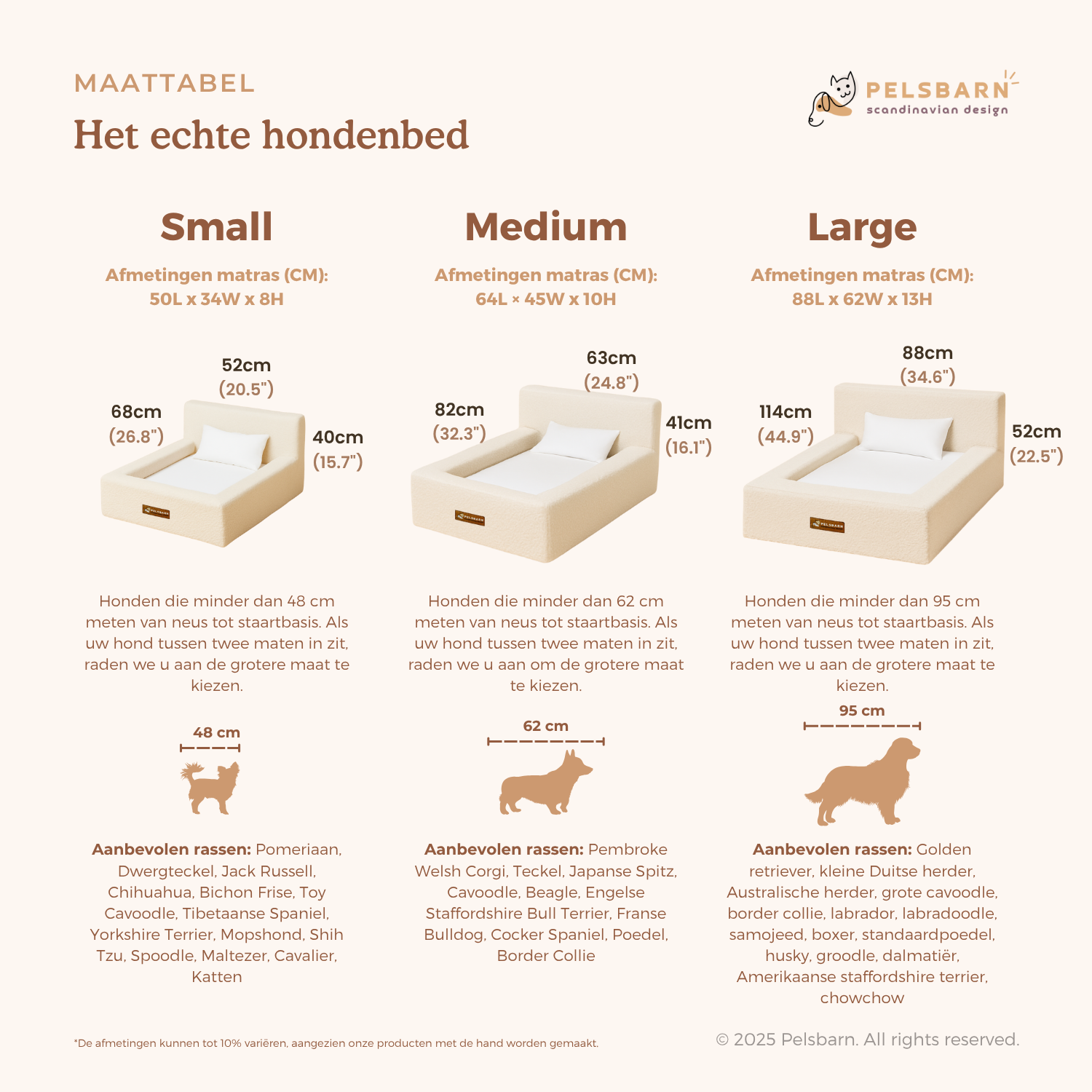 Size chart desktop