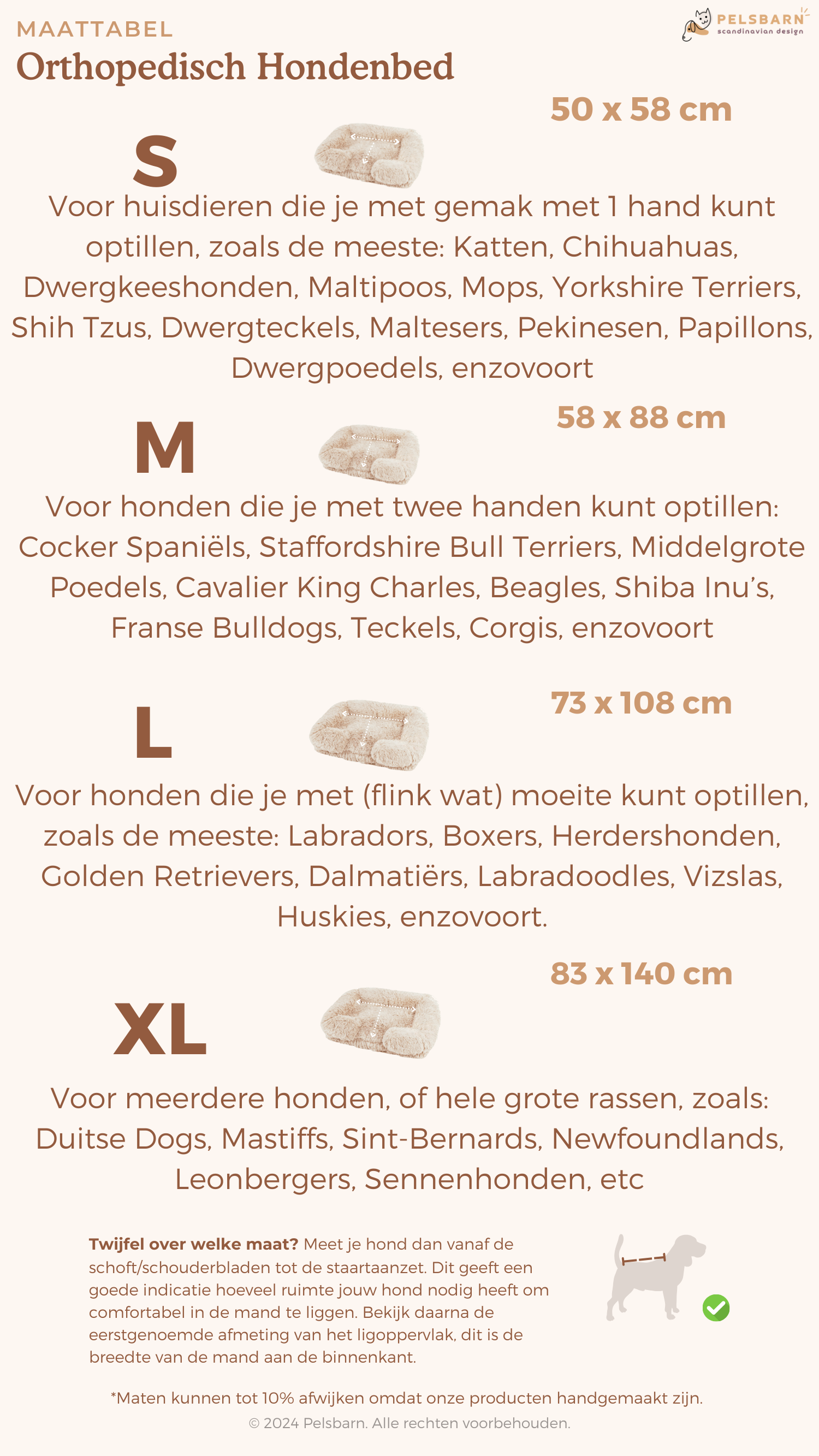 Size chart desktop