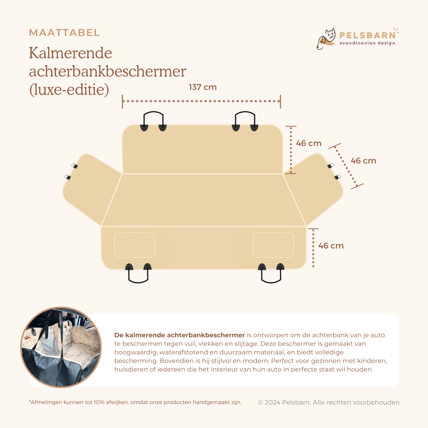 Kalmerende achterbankbeschermer (luxe-editie)