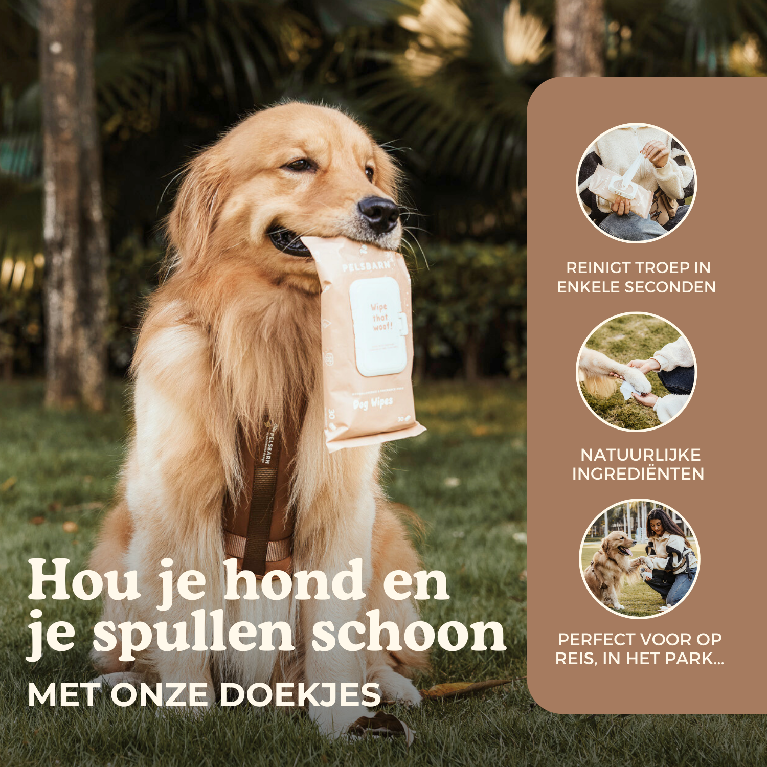 Schoonmaakdoekjes voor honden