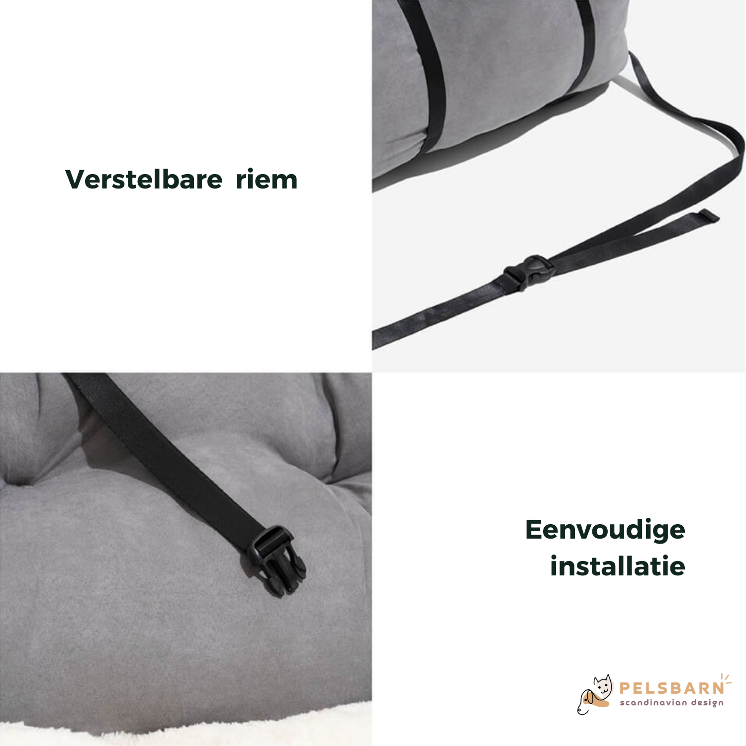 Pelsbarn autobed met extra verhoogde rand - veilig en comfortabel