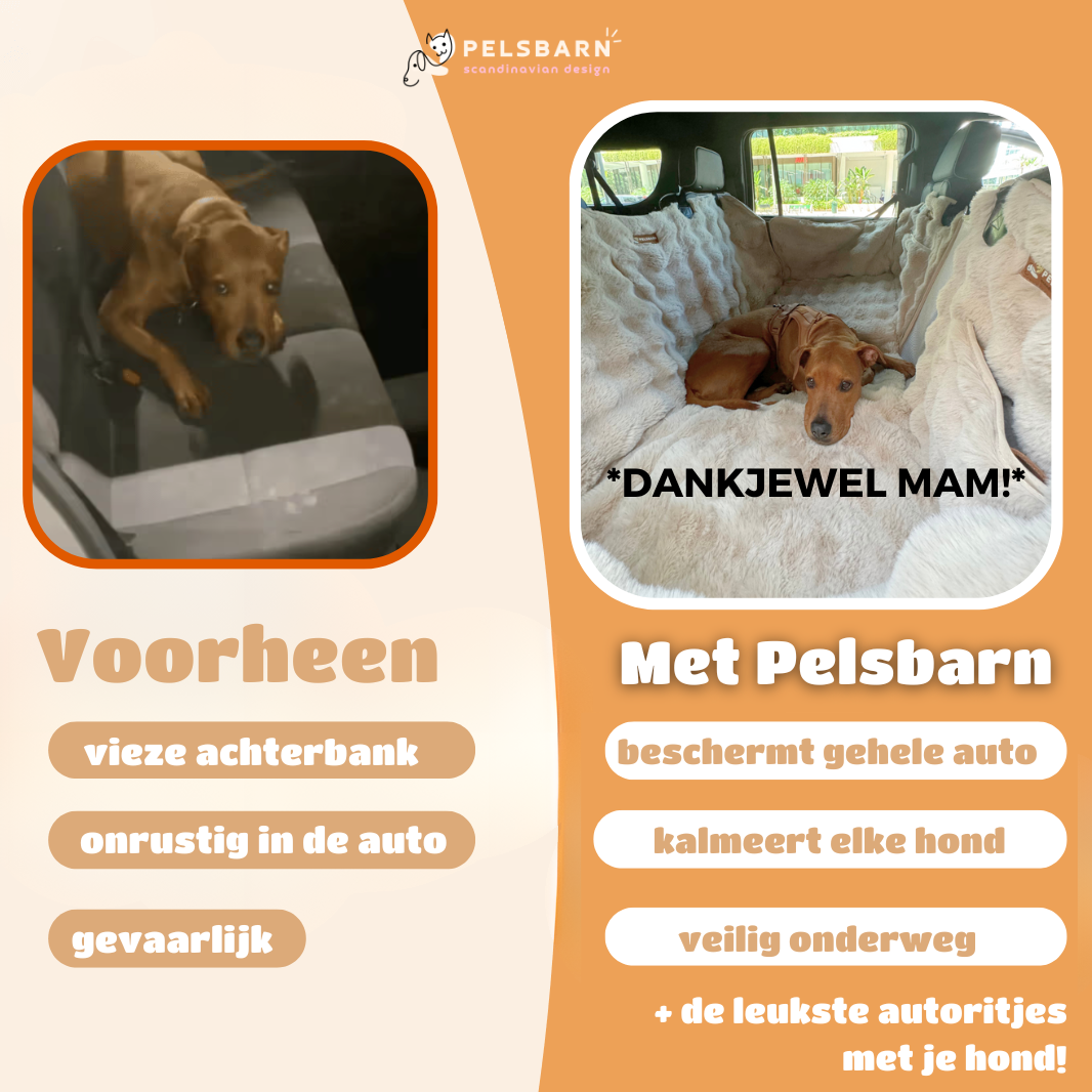 Luxe Pelsbarn auto beschermer + GRATIS kalmerend deken