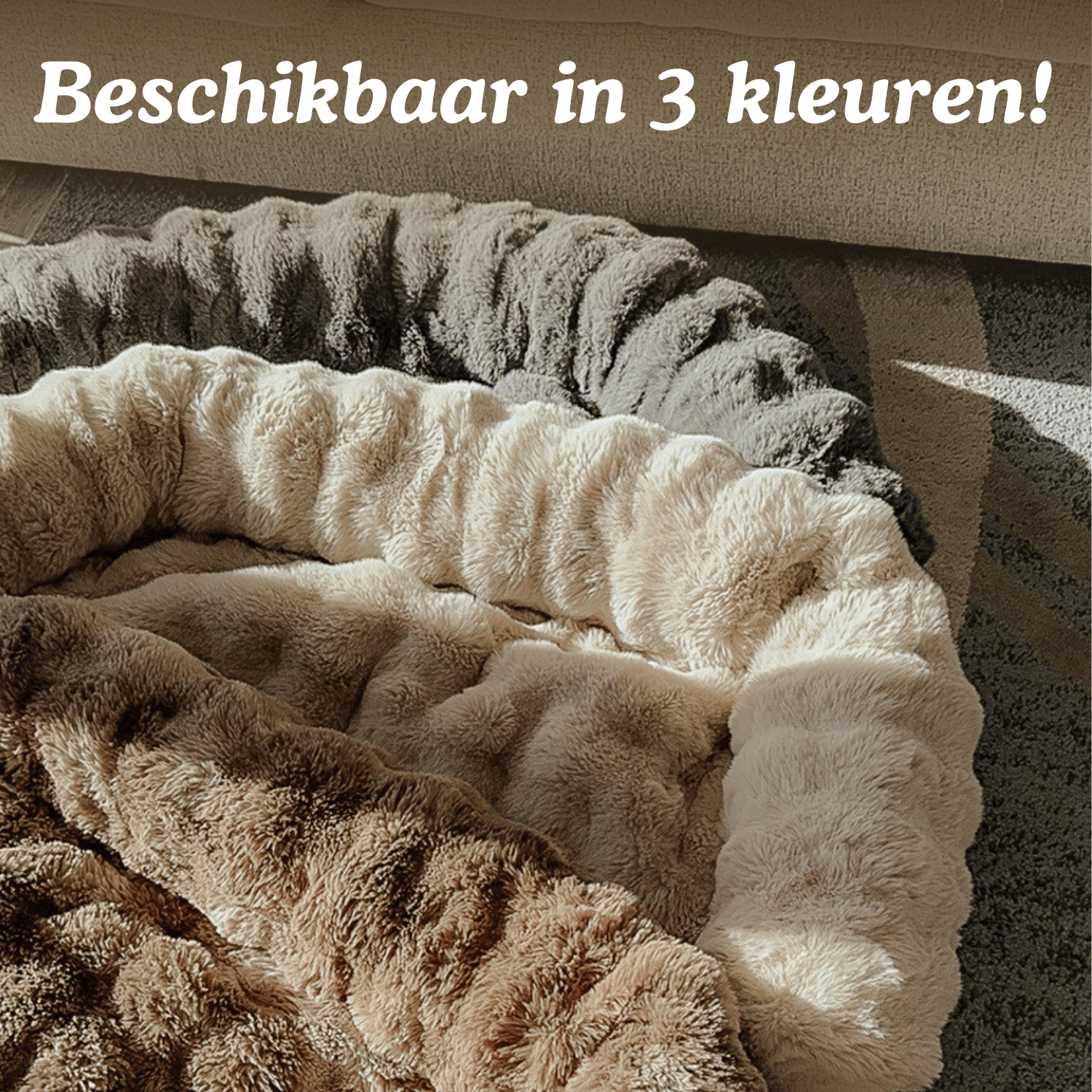 Origineel Pelsbarn Bed 2.0 (LUXE-EDITIE) + GRATIS Beige Kalmerend Deken