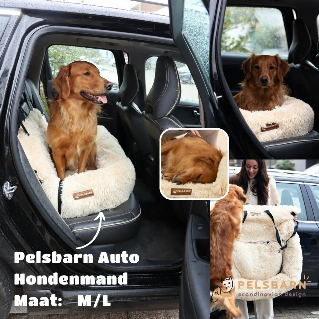 Pelsbarn Auto Hondenmand 2.0 + Gratis Veiligheidsriem