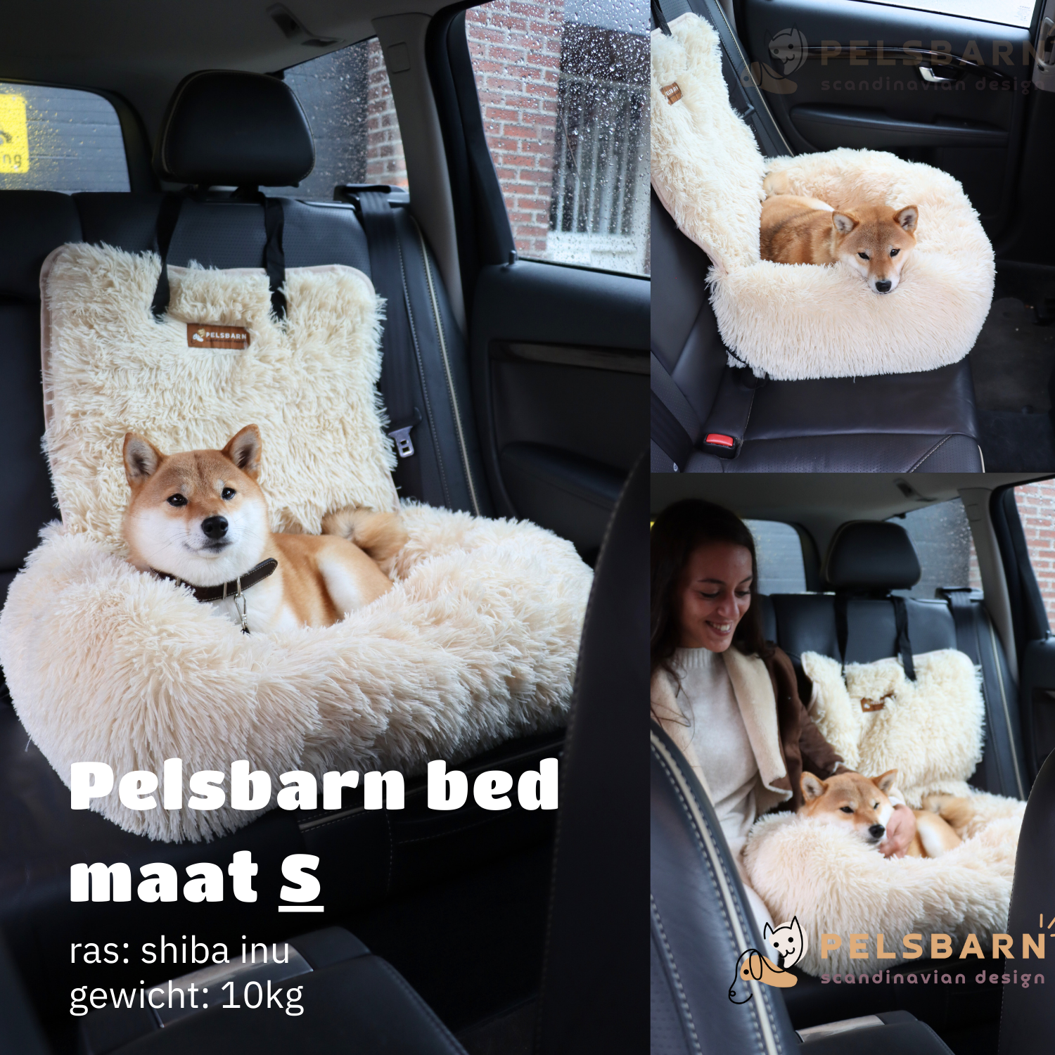 Pelsbarn auto hondenmand 2.0