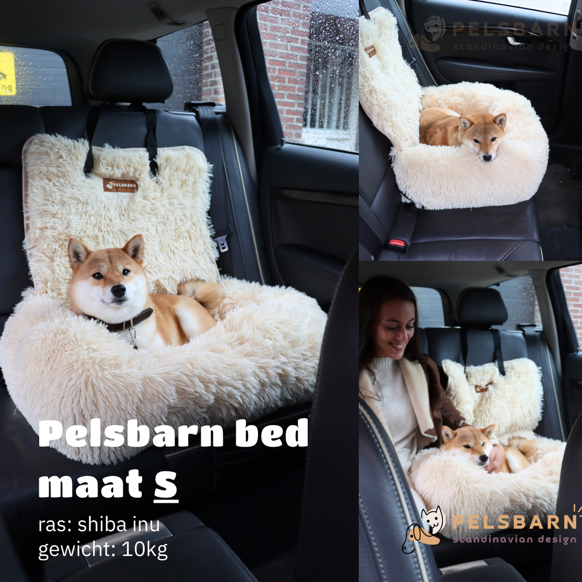 Pelsbarn Auto Hondenmand 2.0 + Gratis Veiligheidsriem