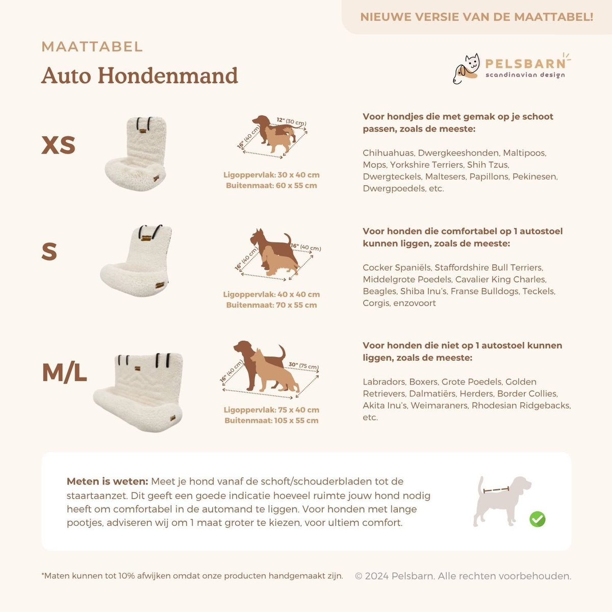 Pelsbarn Auto Hondenmand 2.0 + Gratis Veiligheidsriem