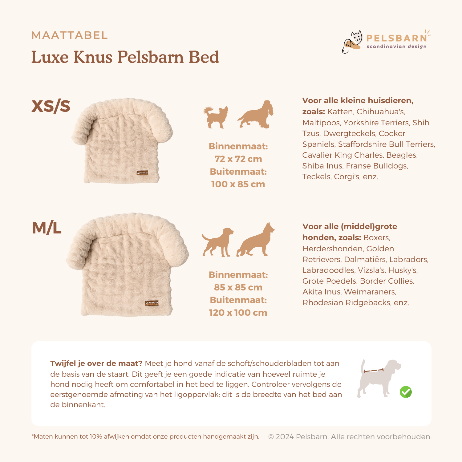 Luxe Pelsbarn Bed ( 1+1 )