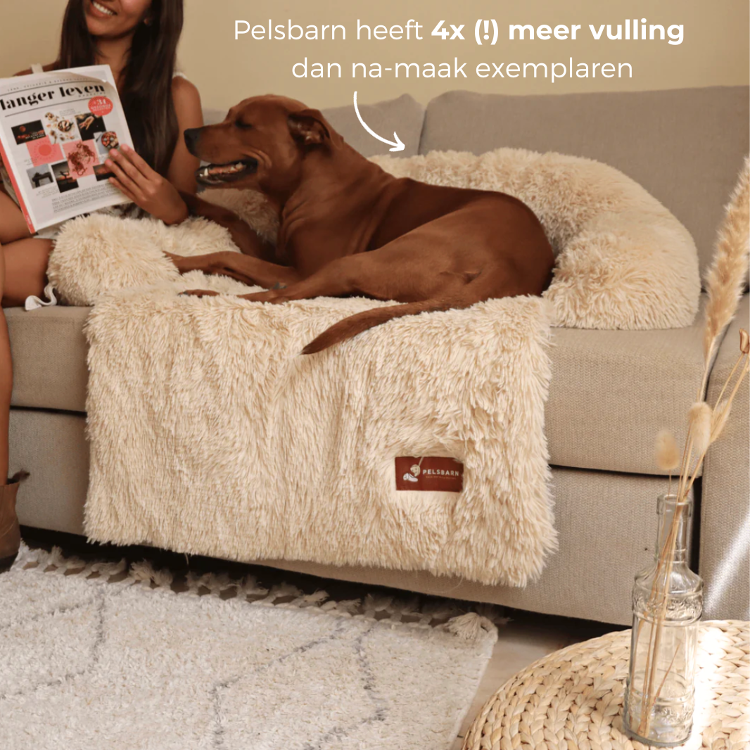 Origineel Pelsbarn Bed + gratis beige kalmerend deken