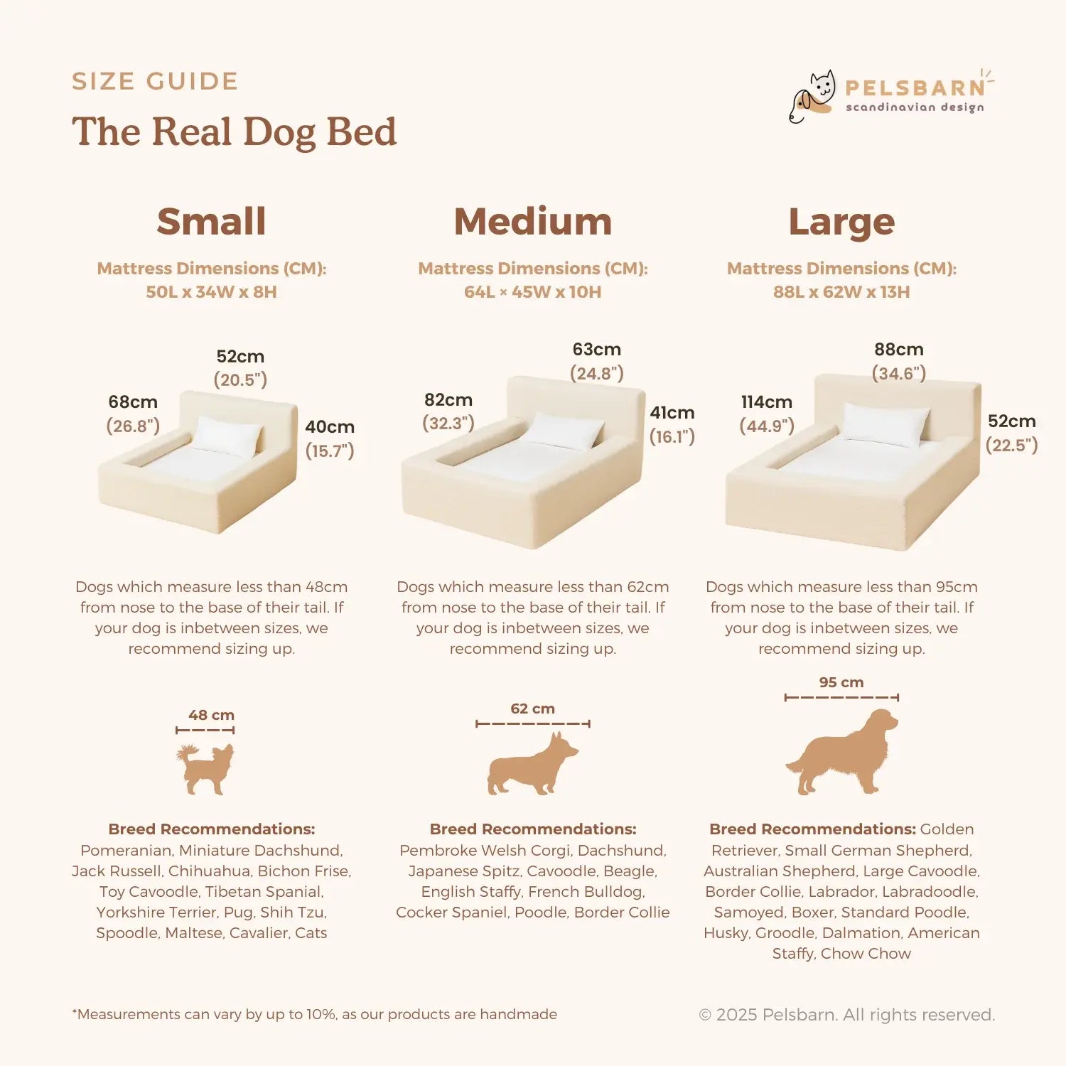 Size chart desktop