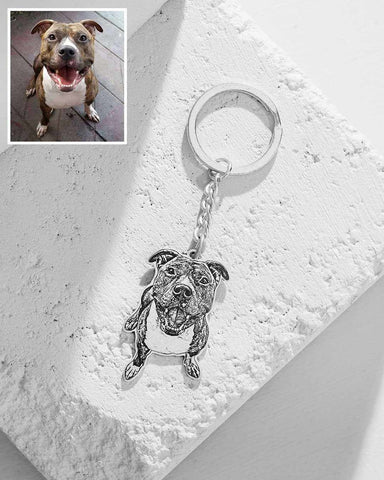 Life-Like Dog Keychain